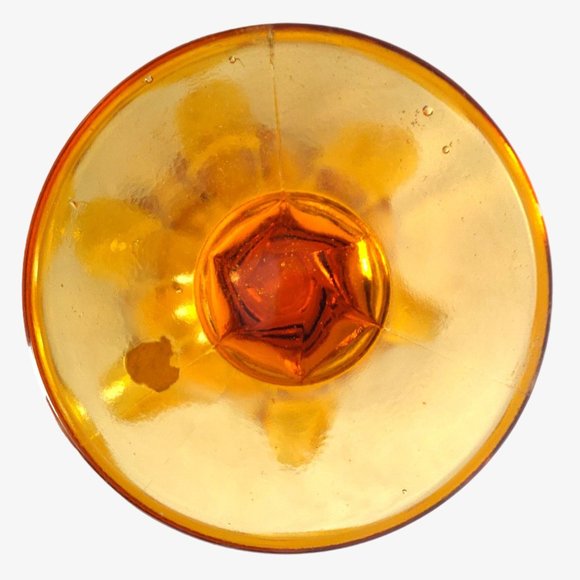 Vintage MCM Italian Amber Glass Handkerchief Vase - Picture 5 of 6